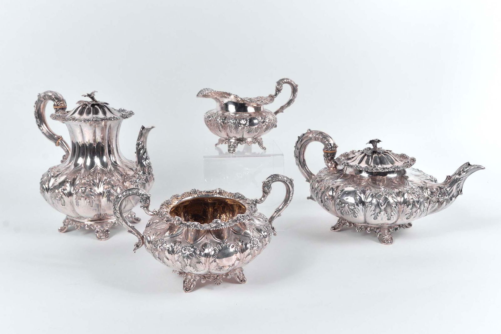 Antique sterling silver tea set - 1835 (1 of 18)