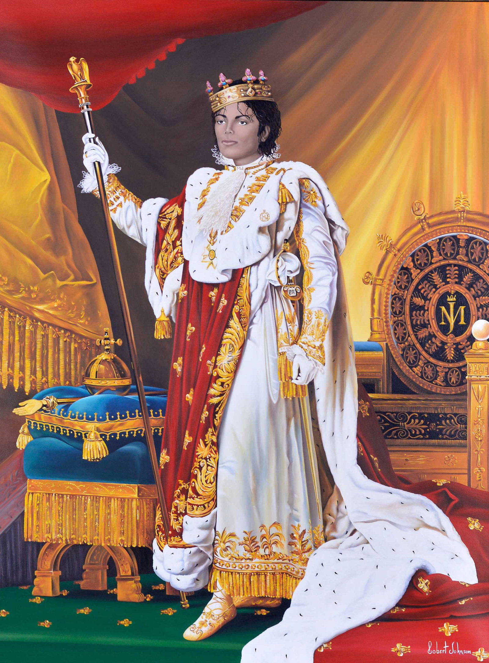 Johnson, Robert - Michael Jackson - 2008: Johnson, Robert (1950-) Michael Jackson (2008) Description: Oil on canvas, signed on lower right and on back Robert Johnson Dimension (PO): 48" x 36" Dimension (CM): 122 x 91 cm Conditio