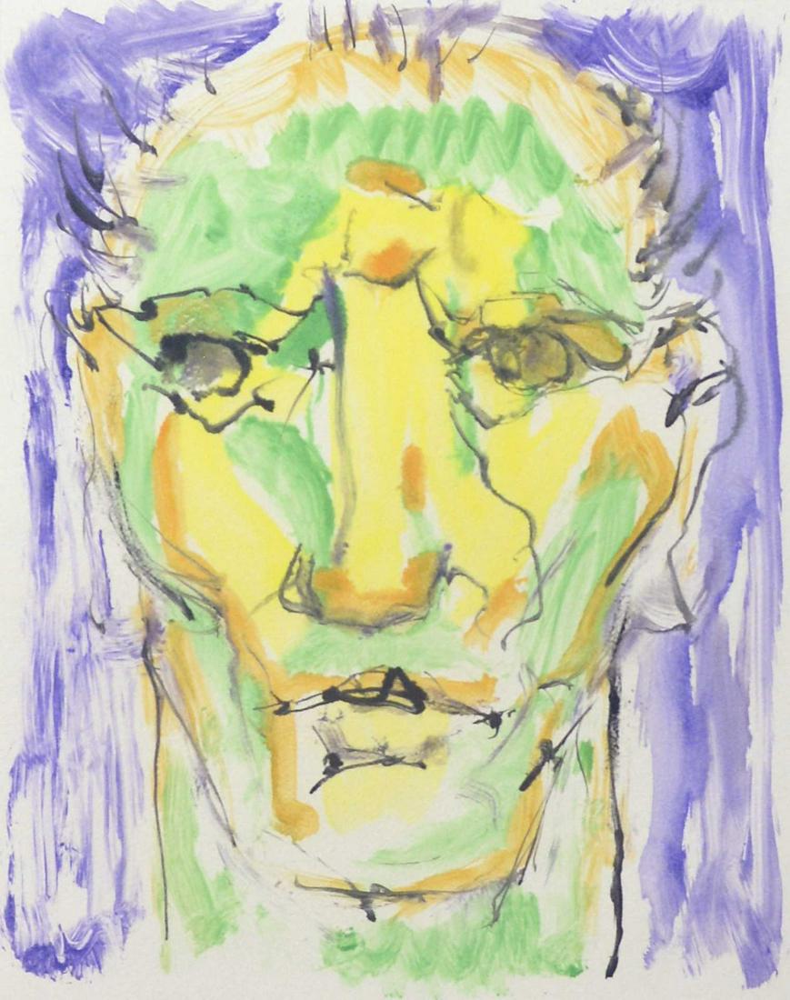 Beaulieu, Paul-Vanier - Visage: Beaulieu, Paul-Vanier (1910-1996) Visage Description: Watercolour monotype on paper, signed on lower right P.V.. Beaulieu Dimension (PO): 9 3/4" x 7 1/2" Dimension (CM): 25.1 x 9 cm Cond