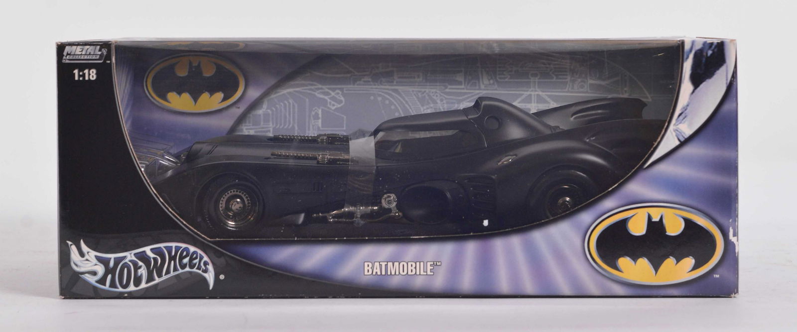 Mattel Hot Wheels - Batmobile die cast metal cars 1:18 model - 2003 (1 of 1)