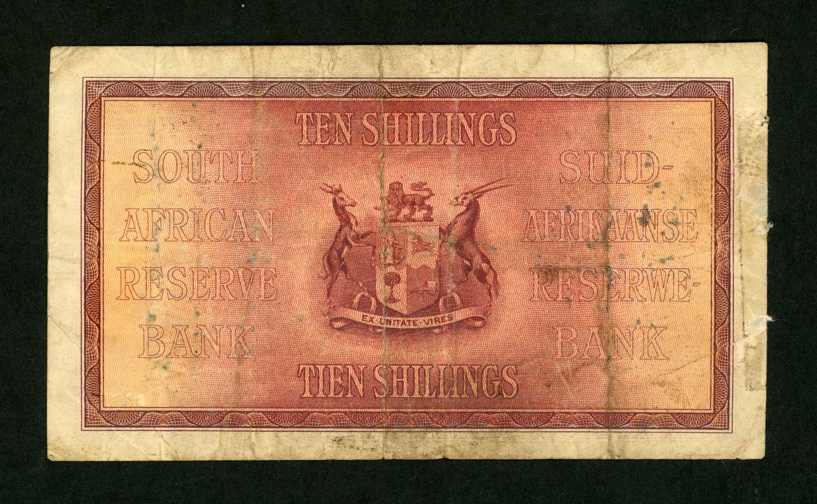 South Africa 10 Shillings 1941, P-82d Short Snorter Fine (1 of 2)