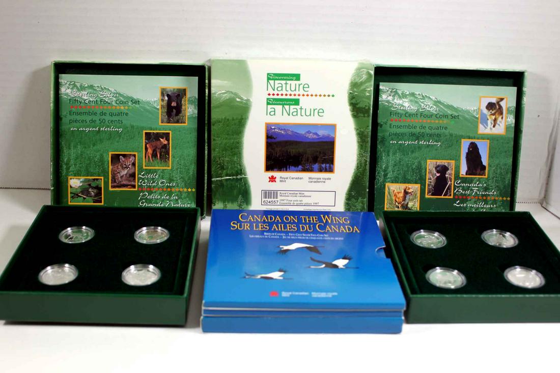 Canada 50 Cents 1995-1996 Four Sets of .925 Silver Proof (1 of 15)