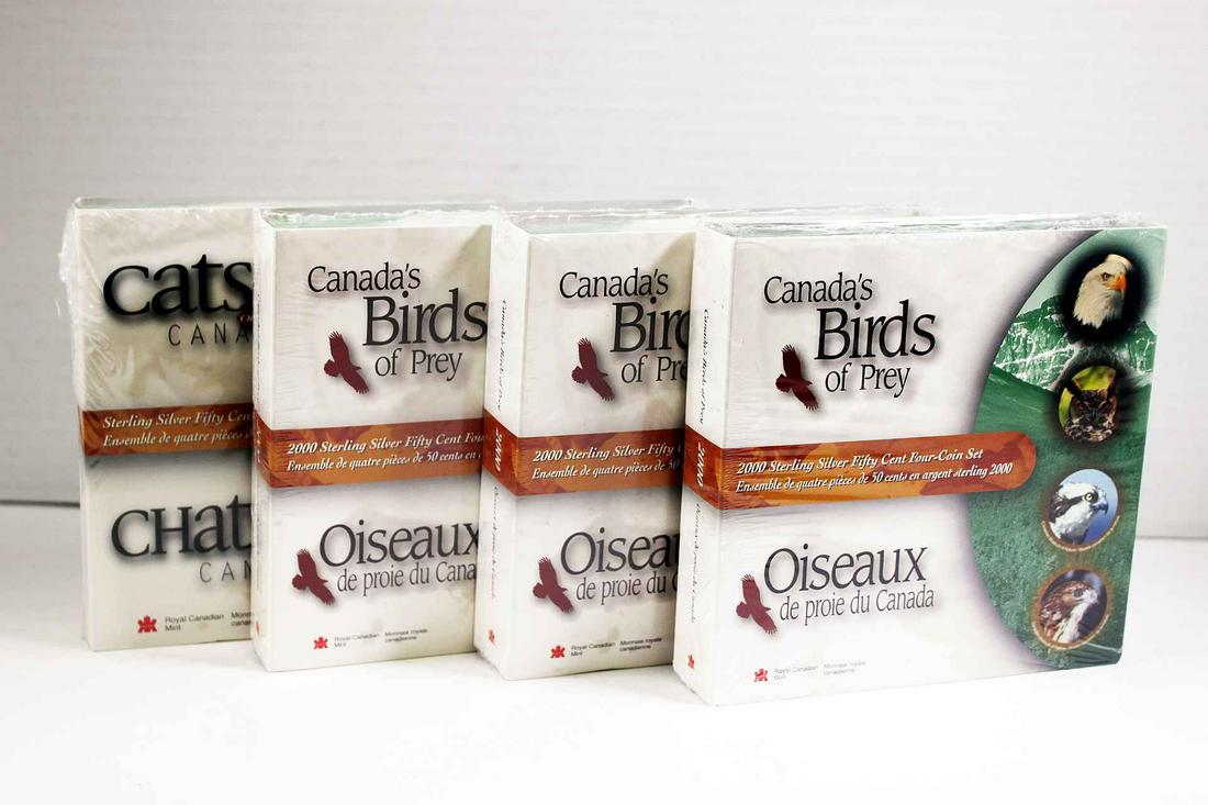 Canada 50 Cents 1999-2000 Four Sets of .925 Silver Proof (1 of 2)