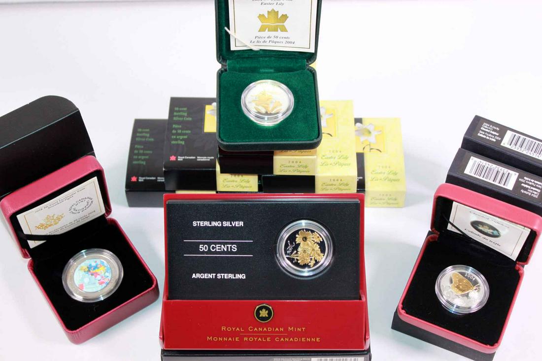 Canada 50 Cents 2004-2018. A Lot of 12 Coins Proof (1 of 10)