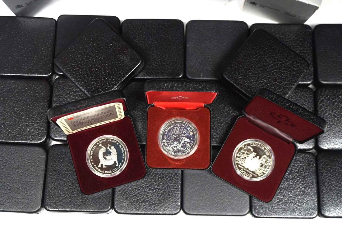 Canada $1,00 1979-1991. A Mixed Lot of 27 Canadian Dollars Proof (1 of 2)