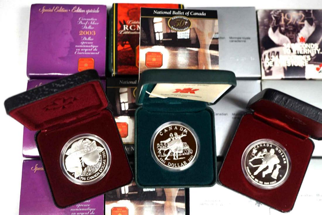 Canada $1,00 1992-2003. A Mixed Lot of 19 Canadian Dollars Proof (1 of 3)