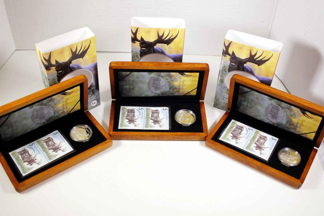 Canada $5 Dollars 2004. A Lot of 6 Moose Sets Proof (1 of 8)