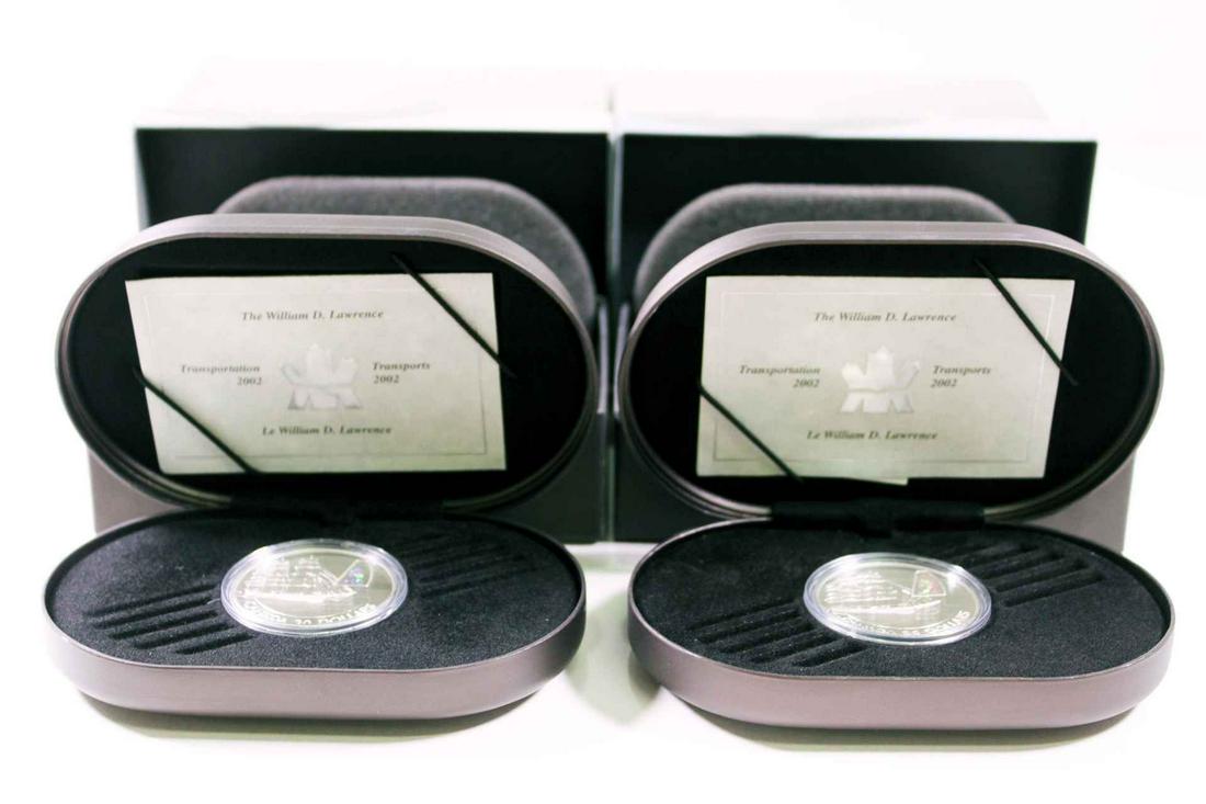 Canada $20 Dollars 2002. A Lot of 6 Transport Series .925 AG Proof (1 of 4)