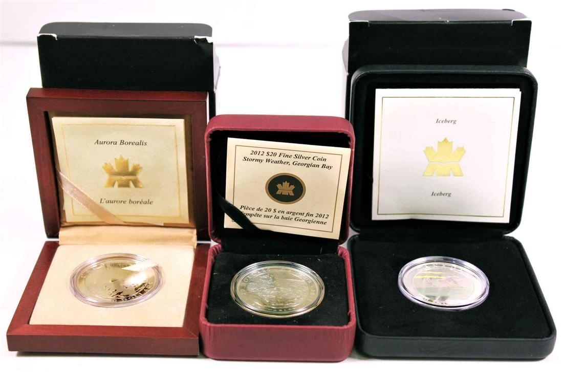 Canada $20 Dollars 2004-2012. A Lot of 3 $20.00 AG Proof (1 of 5)