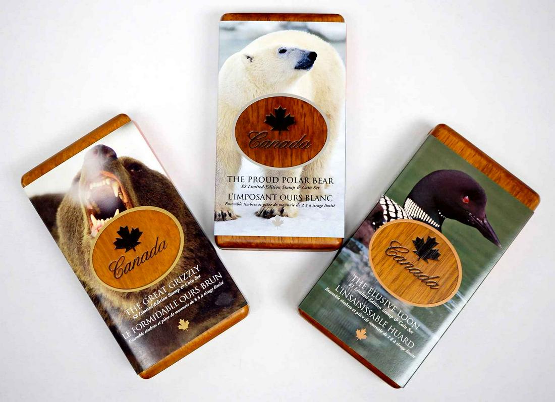 Canada 2004. A Lot of 3 Coin and Stamp Sets Proof (1 of 3)