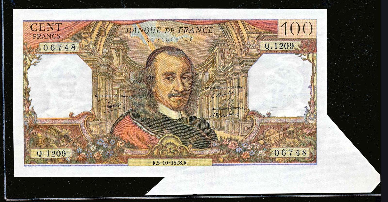 France Error Note 1979 100 Francs P-154b PCGS Banknote Choice About New (1 of 3)