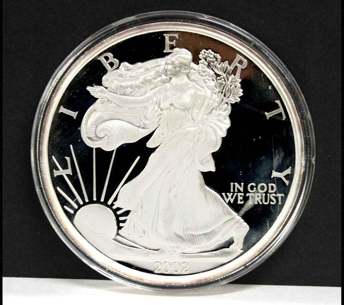 USA 2002 One Pound Liberty Walker .999 Silver Proof (1 of 2)