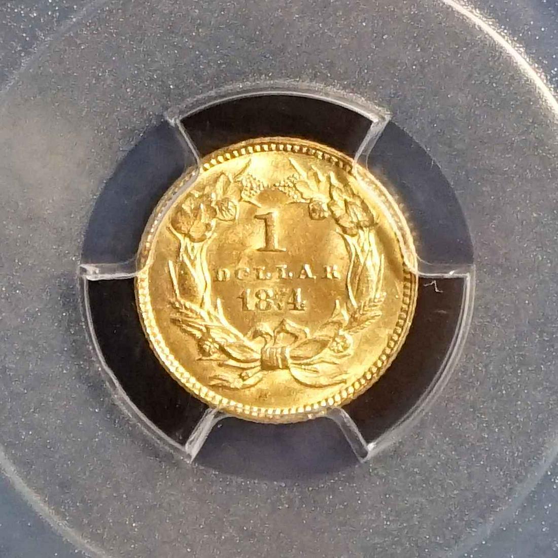 USA 1.00 Dollar Gold 1874 KM# 86 PCGS Mint State (1 of 3)