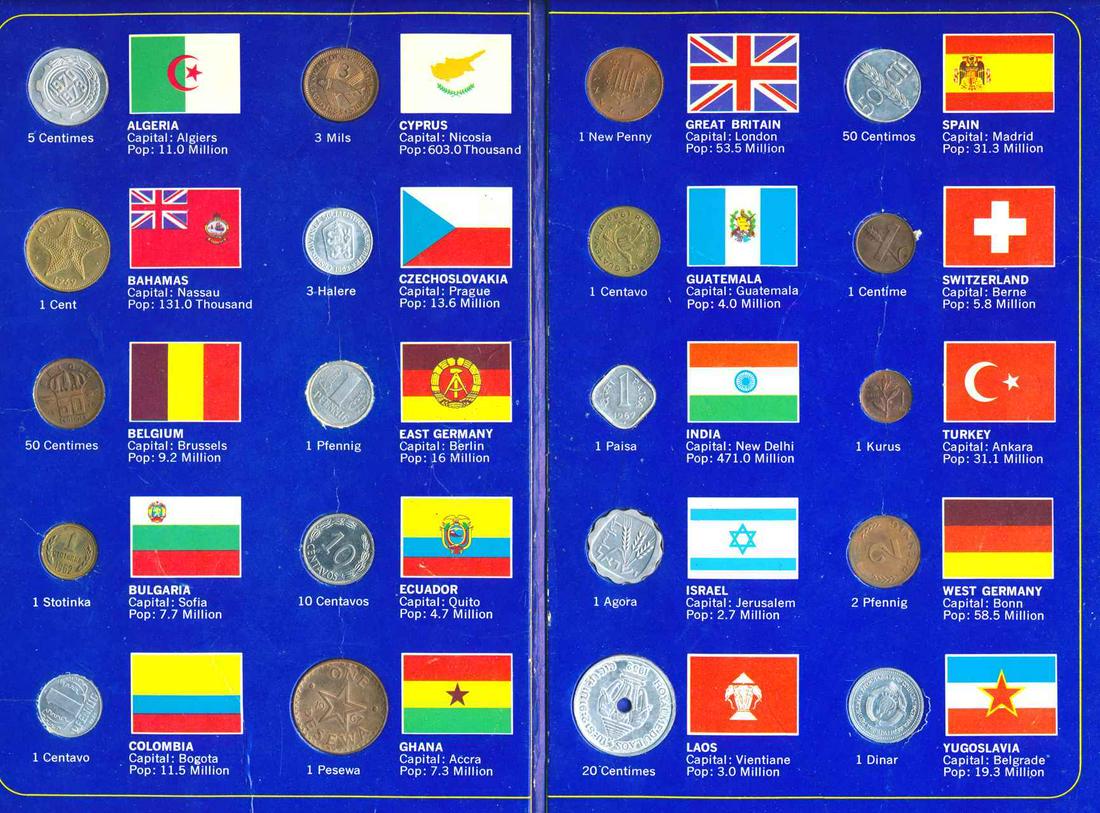 World 1952-1980 A Collection of 9 Packaged Coin Sets Uncirculated (1 of 5)