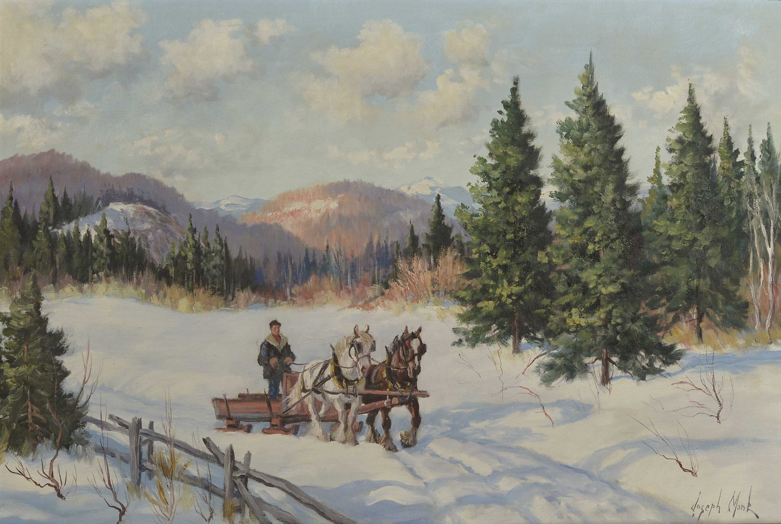 Monk, Joseph - Winter Logging Scene (1 of 4)