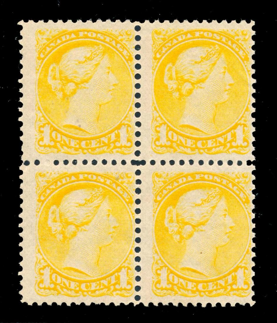 CANADA 1873-74 # 35 BLOCK 4 STAMPS F-VF **. (1 of 2)