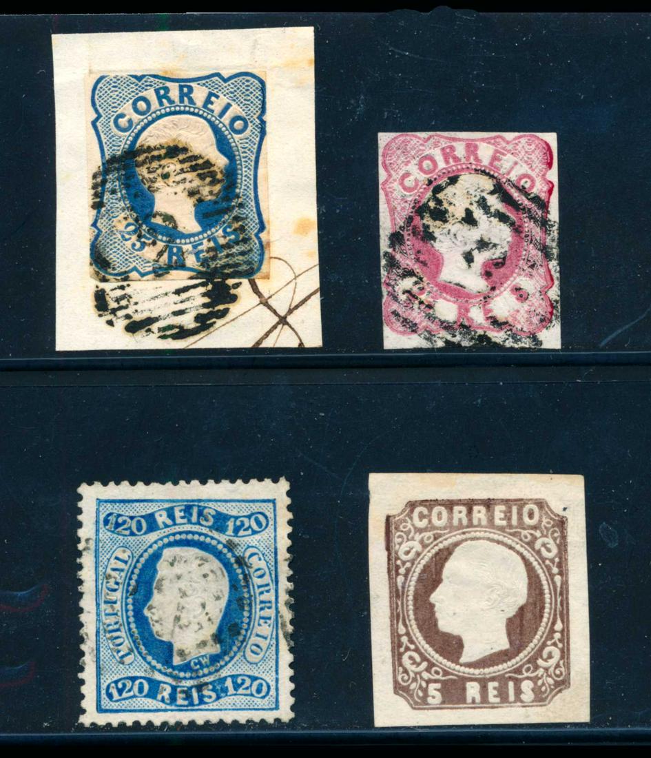 PORTUGAL 1856-67 LOT STAMPS F-VF (*)/O. (1 of 1)