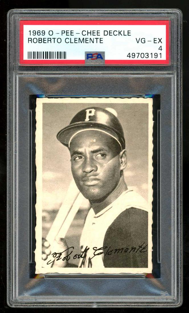 1969 Roberto Clemente baseball card (1 of 2)
