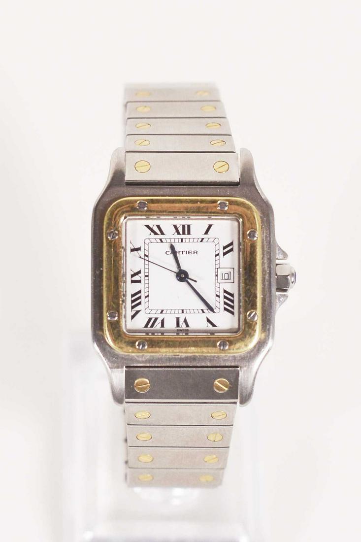 Cartier  - Santos Galbee steel and gold automatic watch for men (1 of 5)