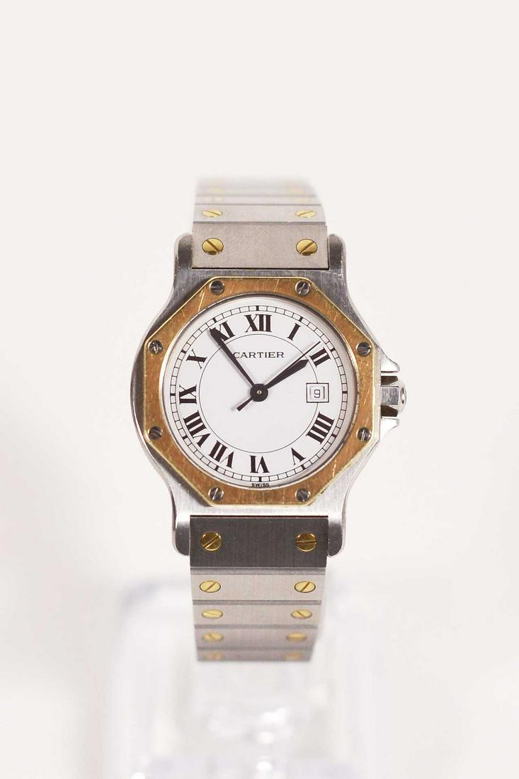 Cartier  - Santos Octogone steel and gold automatic watch for ladies (1 of 5)