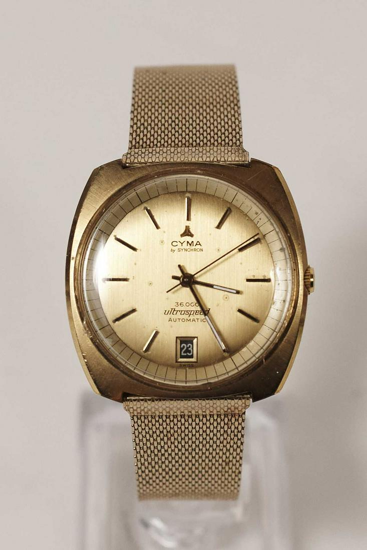 Cyma  - Ultra Speed automatic laminated gold watch for men (1 of 3)