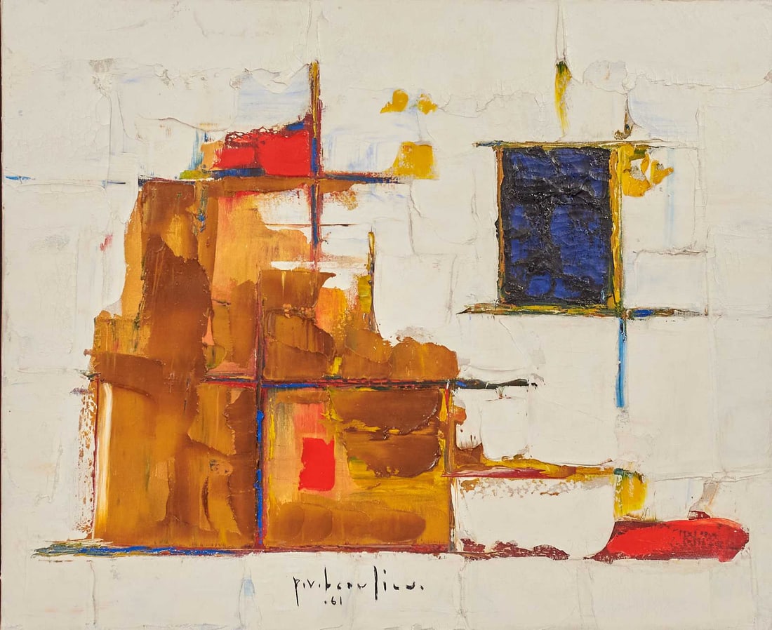 Beaulieu, Paul-Vanier - Untitled - 1961: Beaulieu, Paul-Vanier (1910-1996) Untitled (1961) Description: Oil on canvas signed and dated lower p.v. beaulieu 61 Dimension (PO): 24"x 28" Dimension (CM): 60 x 70 cm Condition report