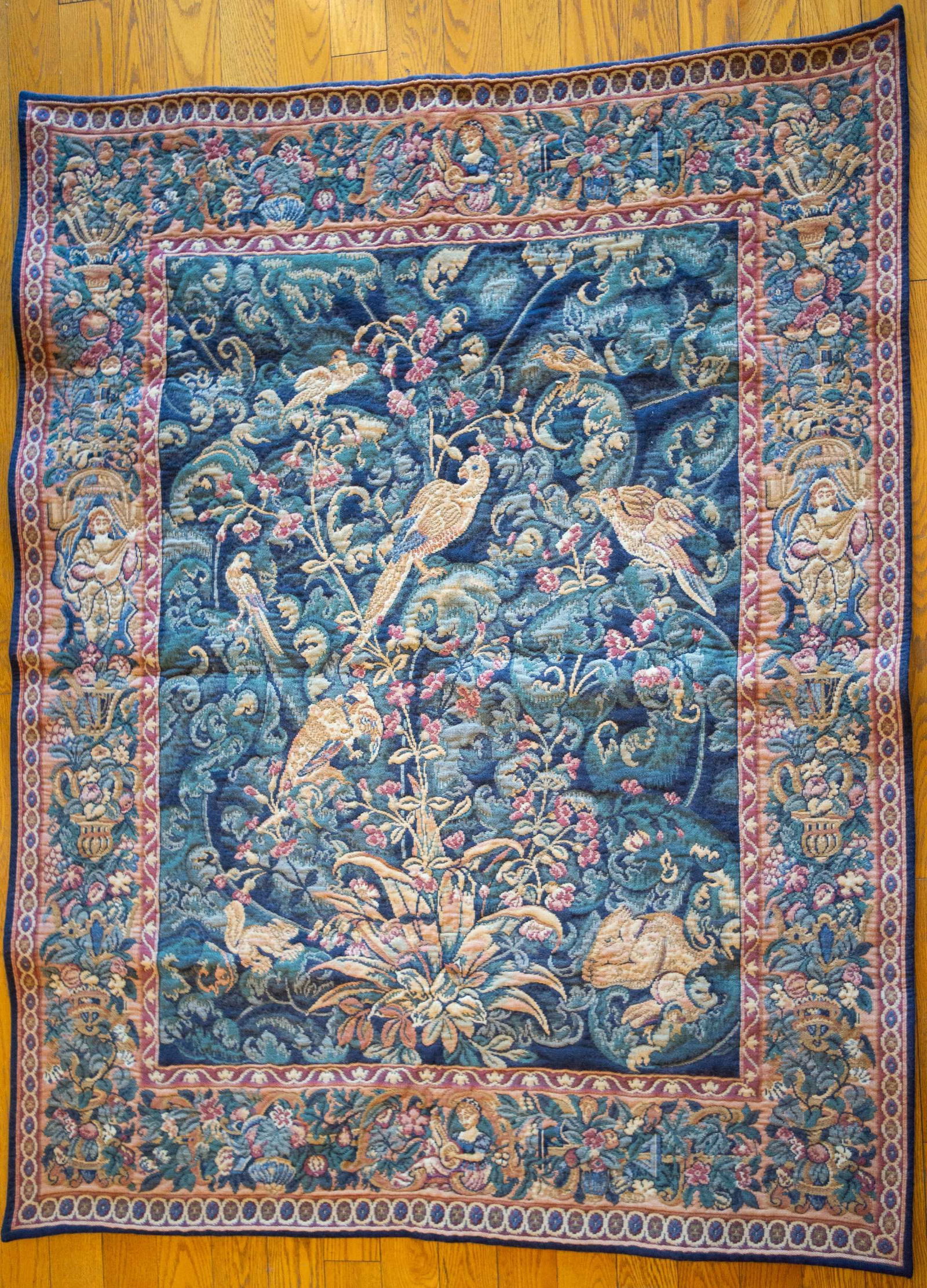 ビンテージ　タペストリー　鳥　壁掛け　Tapisseries du Lion ビンテージ タペストリー 鳥 壁掛け Tapisseries du Lion