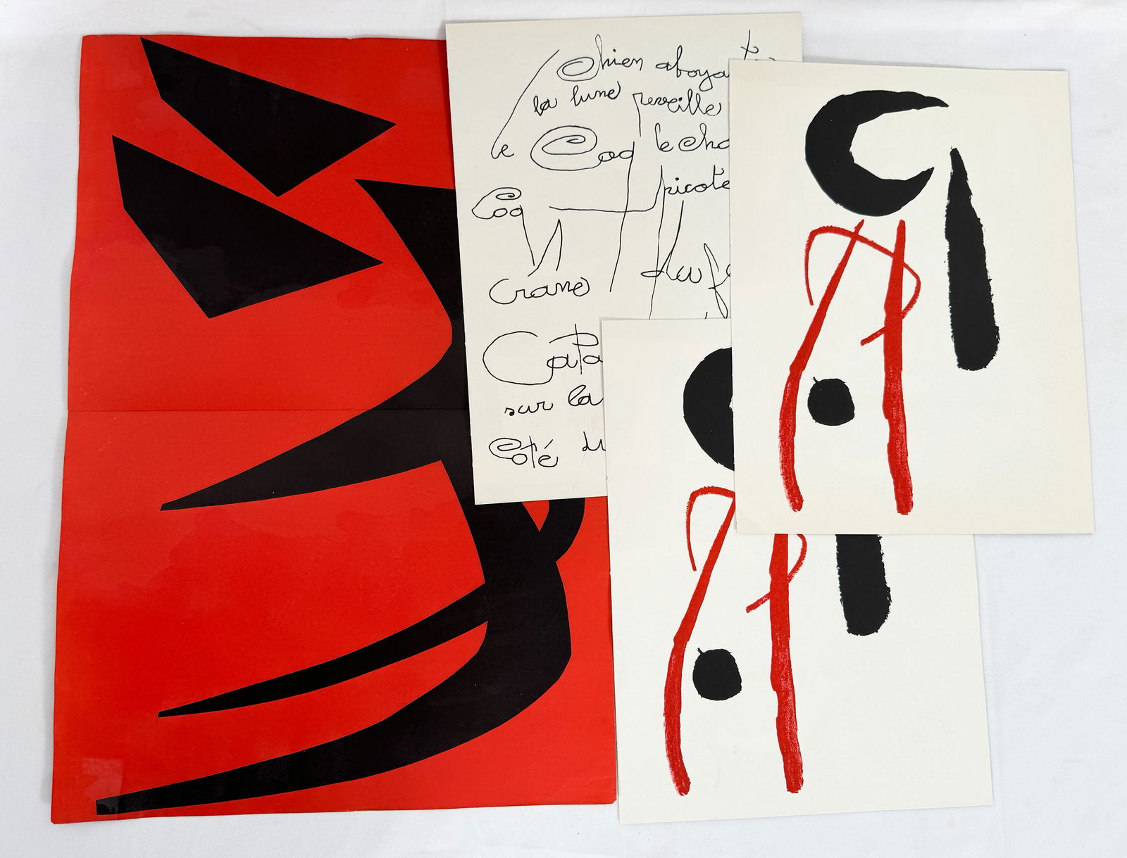 Miro, Joan - Set of lithographs "Dog barking at the moon" (1 of 6)