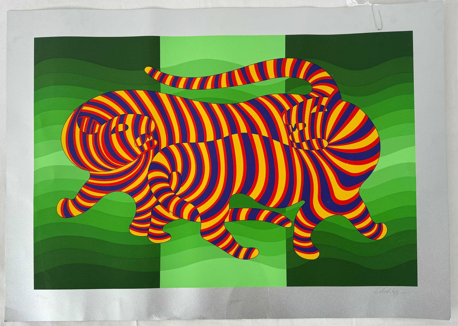 Vasarely, Victor - Deux tigres sur fond vert (1 of 3)
