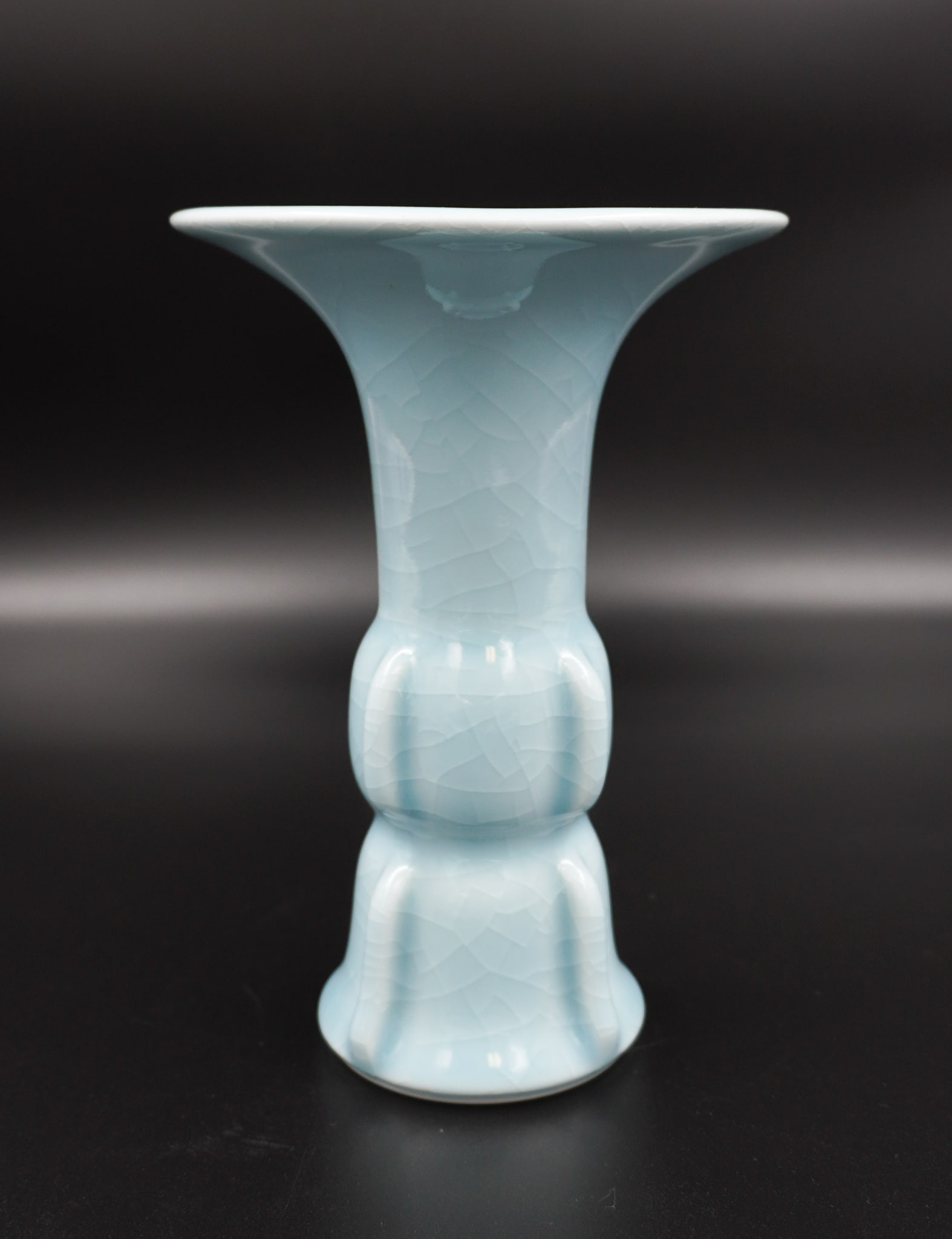 Blue celadon waterfall vase - Mi XXe (1 of 5)