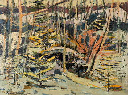 Masson, Henri Leopold - Forest in the winter - 1966: Masson, Henri Leopold (1907-1996) Forest in the winter (1966) Description: Oil on canvas signed and dated on lower left Henri Masson 66 Dimension (PO): 18" x 24" Dimension (CM): 46 x 61 cm