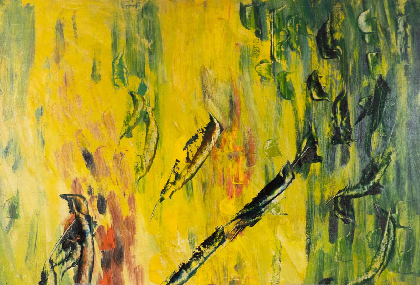 Barbeau, Marcel Christian - "Fond Marin" - c1946: Barbeau, Marcel Christian (1925-2016) "Fond Marin" (c1946) Description: Oil on isorel, unsigned on the front, but signed and dated upper right on the reverse, Marcel Barbeau 1953. A work from the same