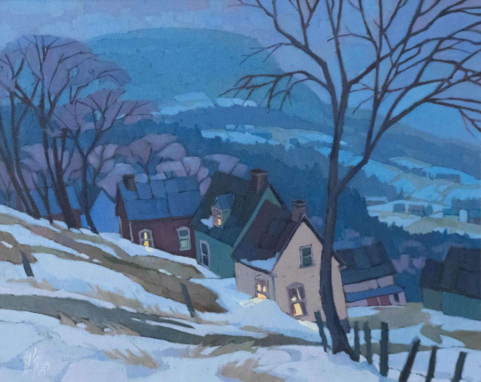 St-Gilles - Landscape at dusk - 1985 (1 of 4)