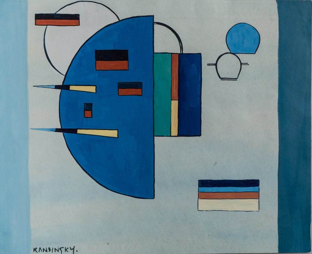 Kandinsky, Wassily (Attr.) - Abstraction en bleu (1 of 3)