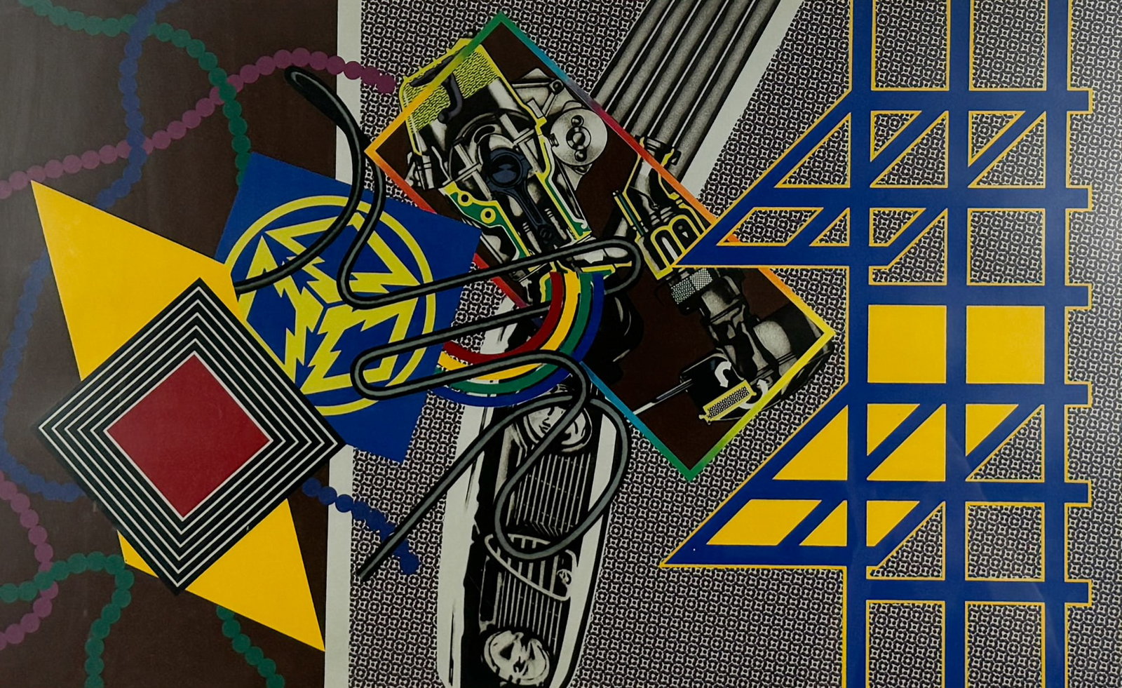 Phillips, Peter - Mechanical abstraction: Phillips, Peter (1939-) Royaume-Uni / United Kingdom Abstraction mécanique Lithographie signée en bas à droite Peter Phillips, numérotée en bas à gauche 49/101 Dimension: