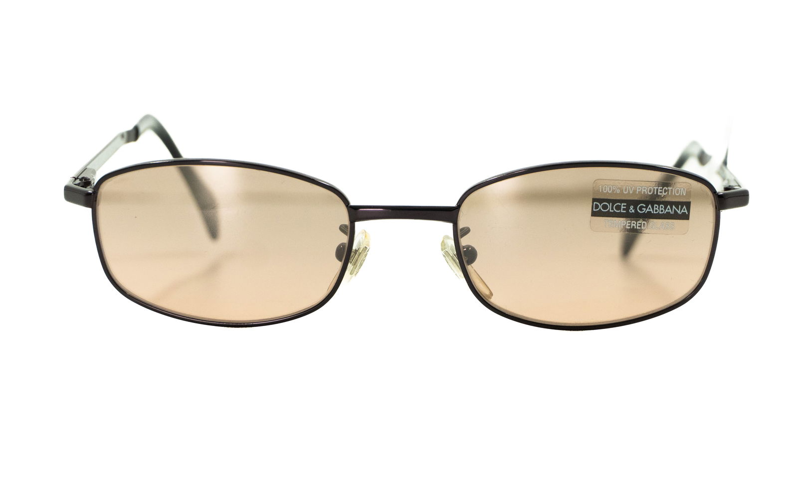 Dolce & Gabanna - Dolce & Gabbana – Lunettes de soleil rectangulaires en métal: Dolce & Gabanna Dolce & Gabbana – Lunettes de soleil rectangulaires en métal Description (FR): Paire de lunettes de soleil Dolce & Gabbana, monture métallique fine de forme rectangulaire, verres f