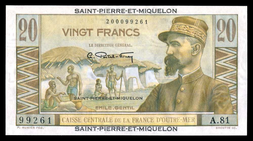SAINT-PIERRE et MIQUELON - 20 francs 1950-1960 - PMG Gem BU 65: SAINT-PIERRE et MIQUELON - 20 francs 1950-1960 - PMG Gem BU 65 Description (FR): Tres haute qualitE et Etat de conservation. Description (EN): Very high quality and grade. Rapport de condition: S