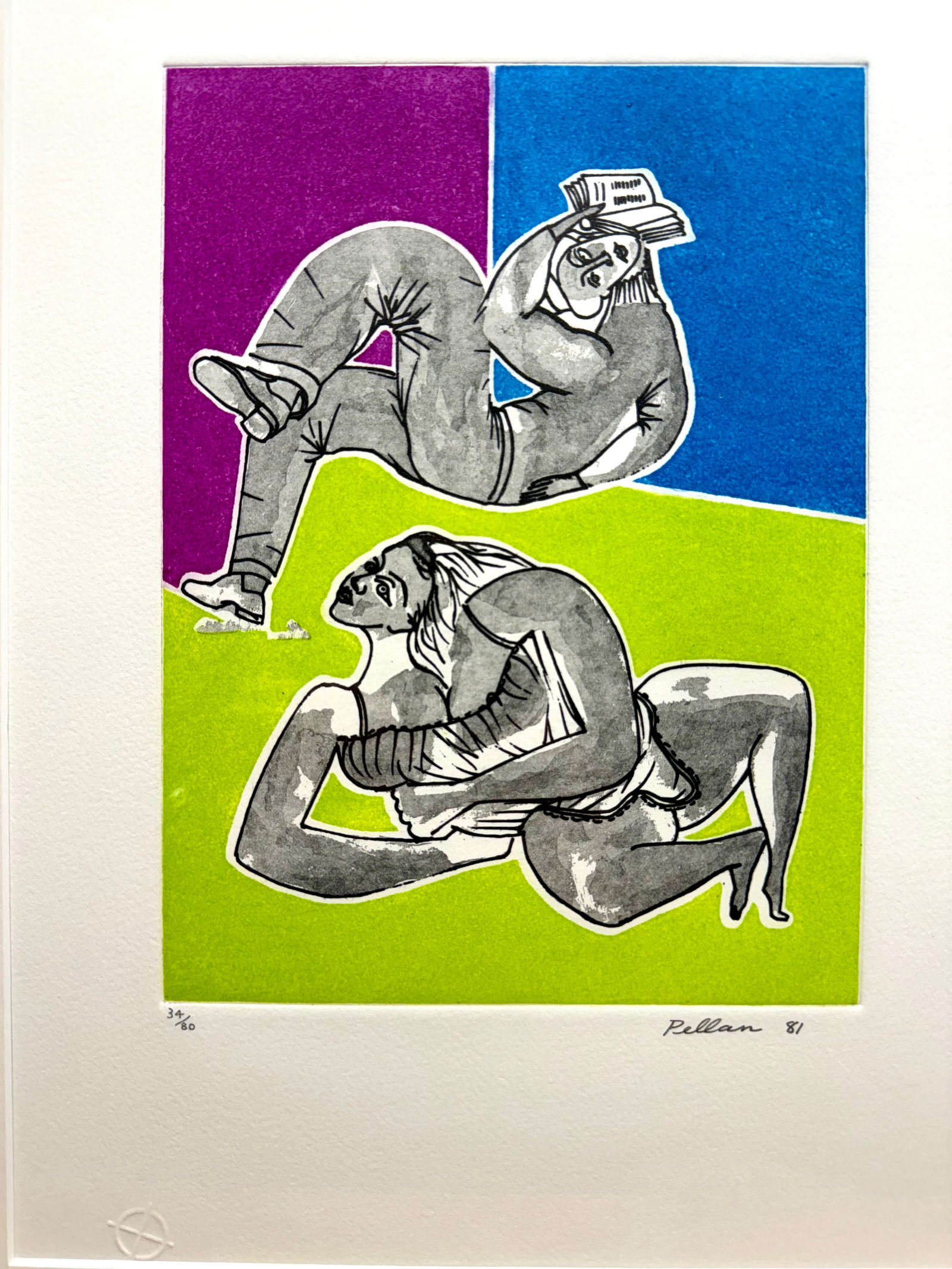 Pellan, Alfred - ... du cirque sacré - 1980: Pellan, Alfred (1906-1988) ... du cirque sacré (1980) Description (FR): Eau-forte aquatinte, signée en bas à droite, numérotée 34/80 Description (EN): Etching and aquatint, signed lower right, nu