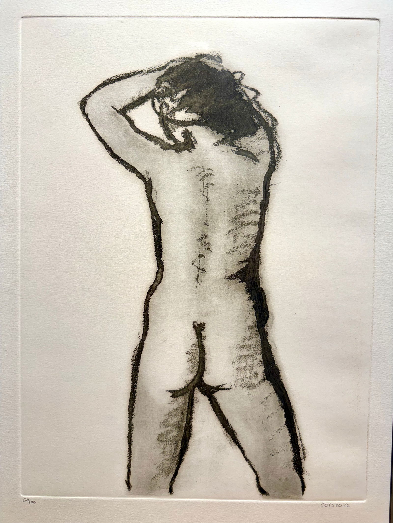 Cosgrove, Stanley Morel - Nue de dos: Cosgrove, Stanley Morel (1911-2002) Nue de dos Description (FR): Eau-forte sur papier, signée en bas à droite, numérotée 54/100 Description (EN): Etching on paper, signed lower right, numbered 54/