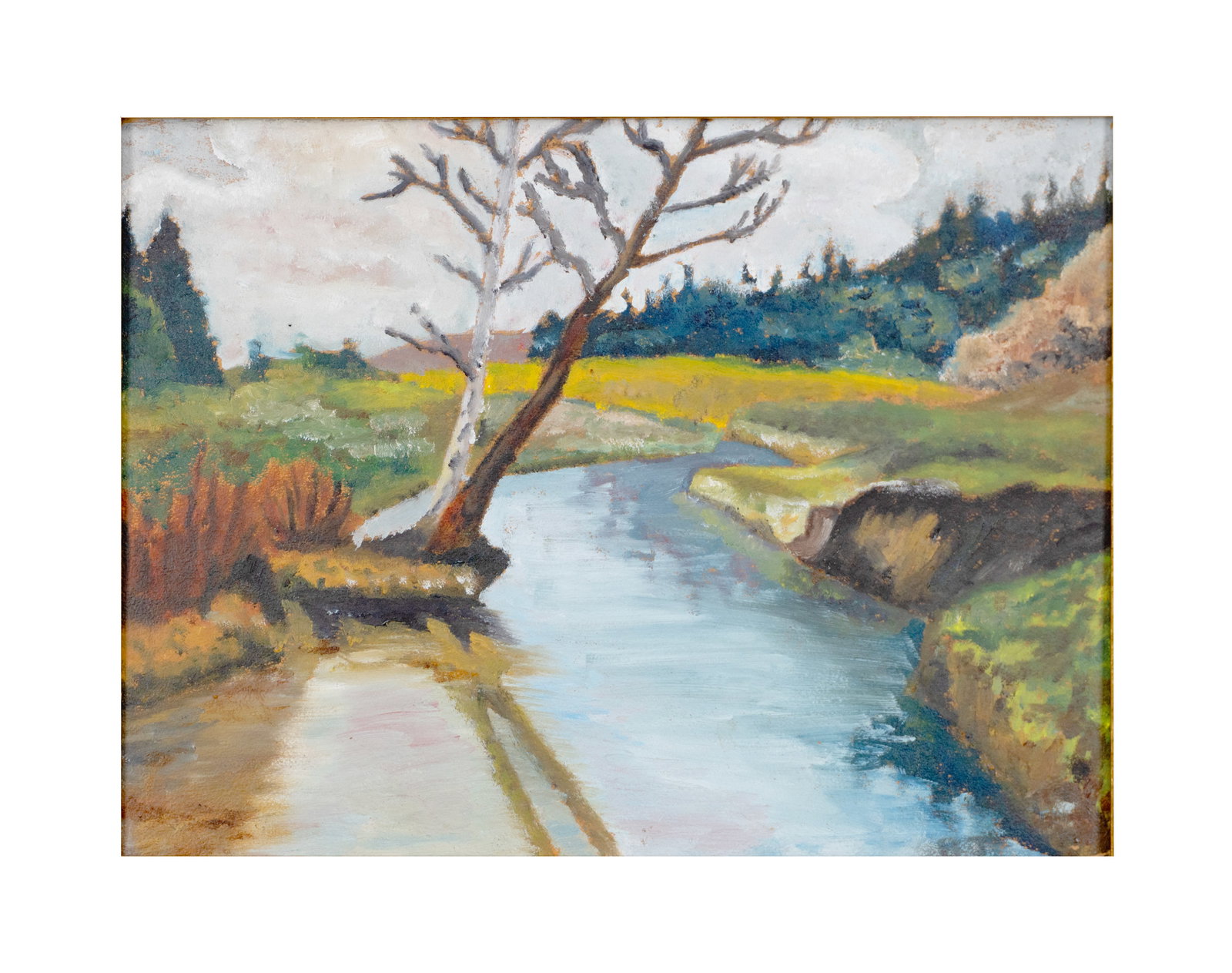 Beatty, John William - "Afternoon at dusk - South Ont": Beatty, John William (1869-1941) "Afternoon at dusk - South Ont" Description (FR): Huile sur panneau signée et titrée au dos J. W. Beatty Description (EN): Oil on panel signed and titled on the reve