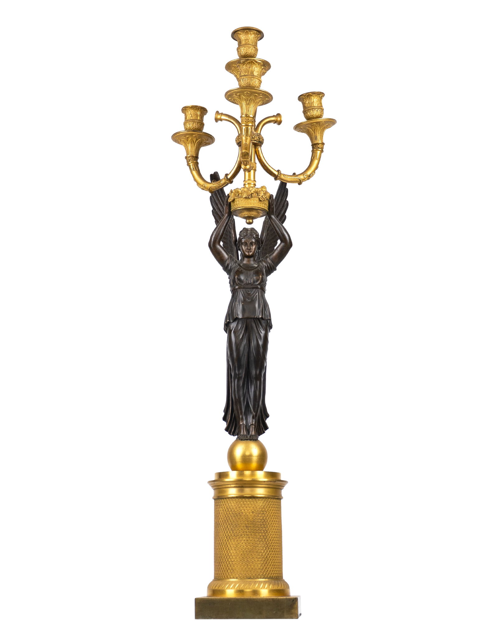 Thomire, Pierre-Philippe, att. - Empire candelabra with winged victory - Vers 1810 (1 of 4)
