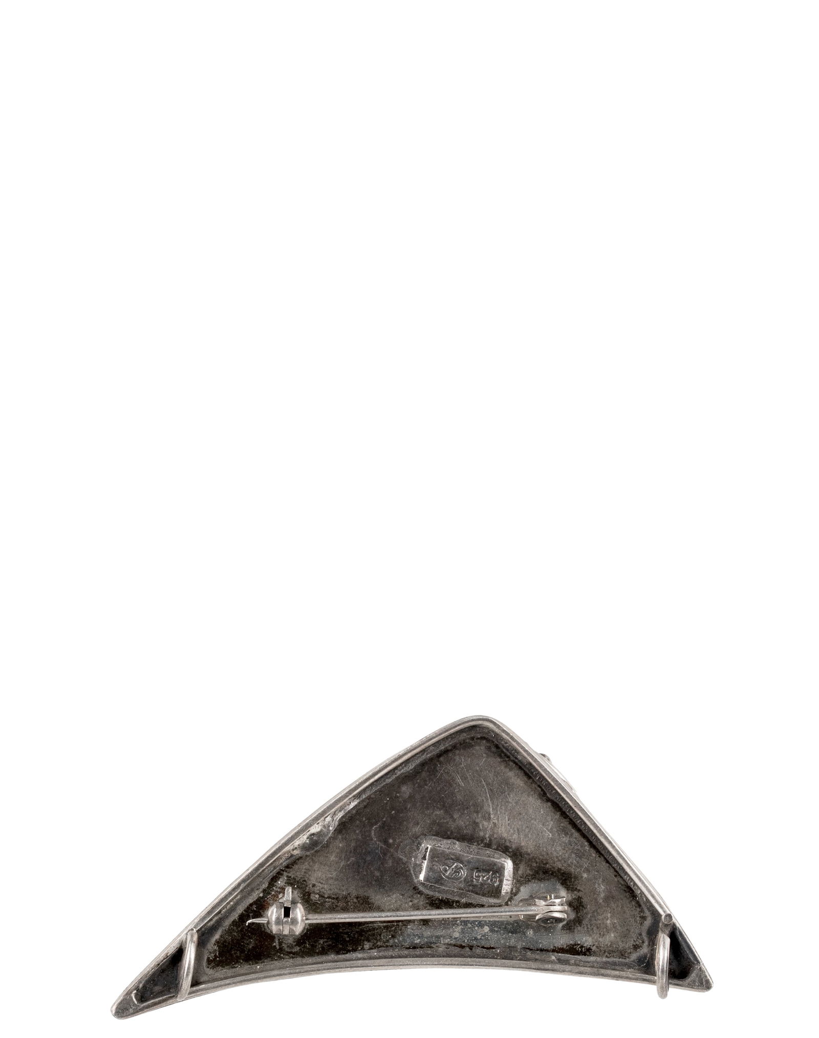 TF-21 - Silver Broach with stone - 2