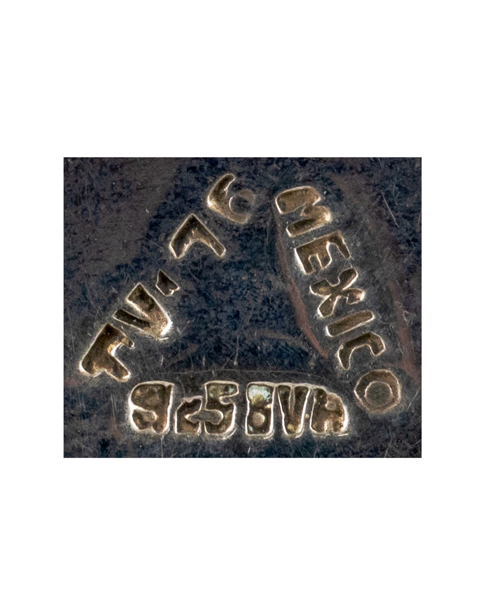 TV76 - Silver brooch with stone - 3