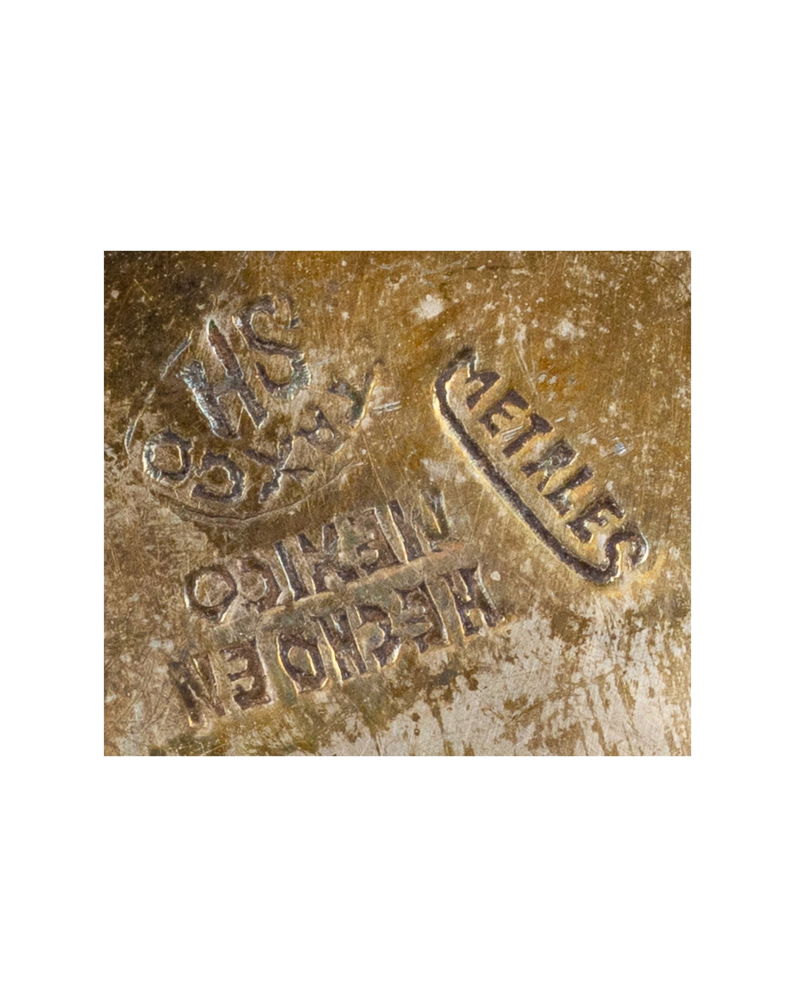 S.H - Silver brooch - 3