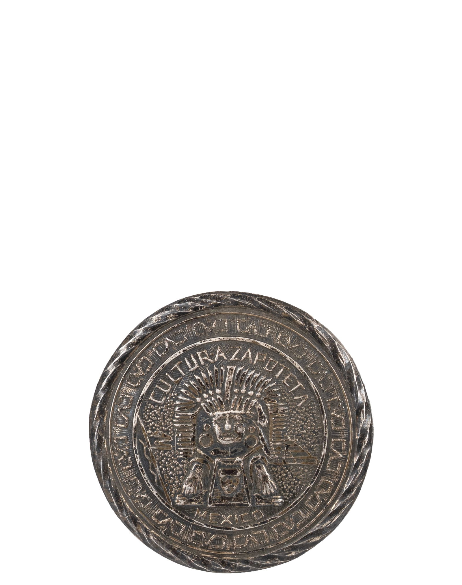 Vintage Sterling Silver Mexican Brooch: Mexico Broche mexicaine vintage en argent sterling Broche en argent sterling Poids : 10.7 g Dimension: 2" x 2" - ------------- Mexico Vintage Sterling Silver Mexican Brooch Sterling silver