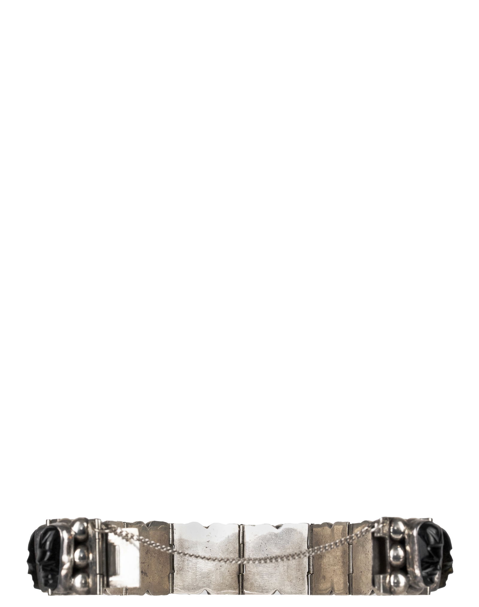 Silver bracelet adorned with stones - 2