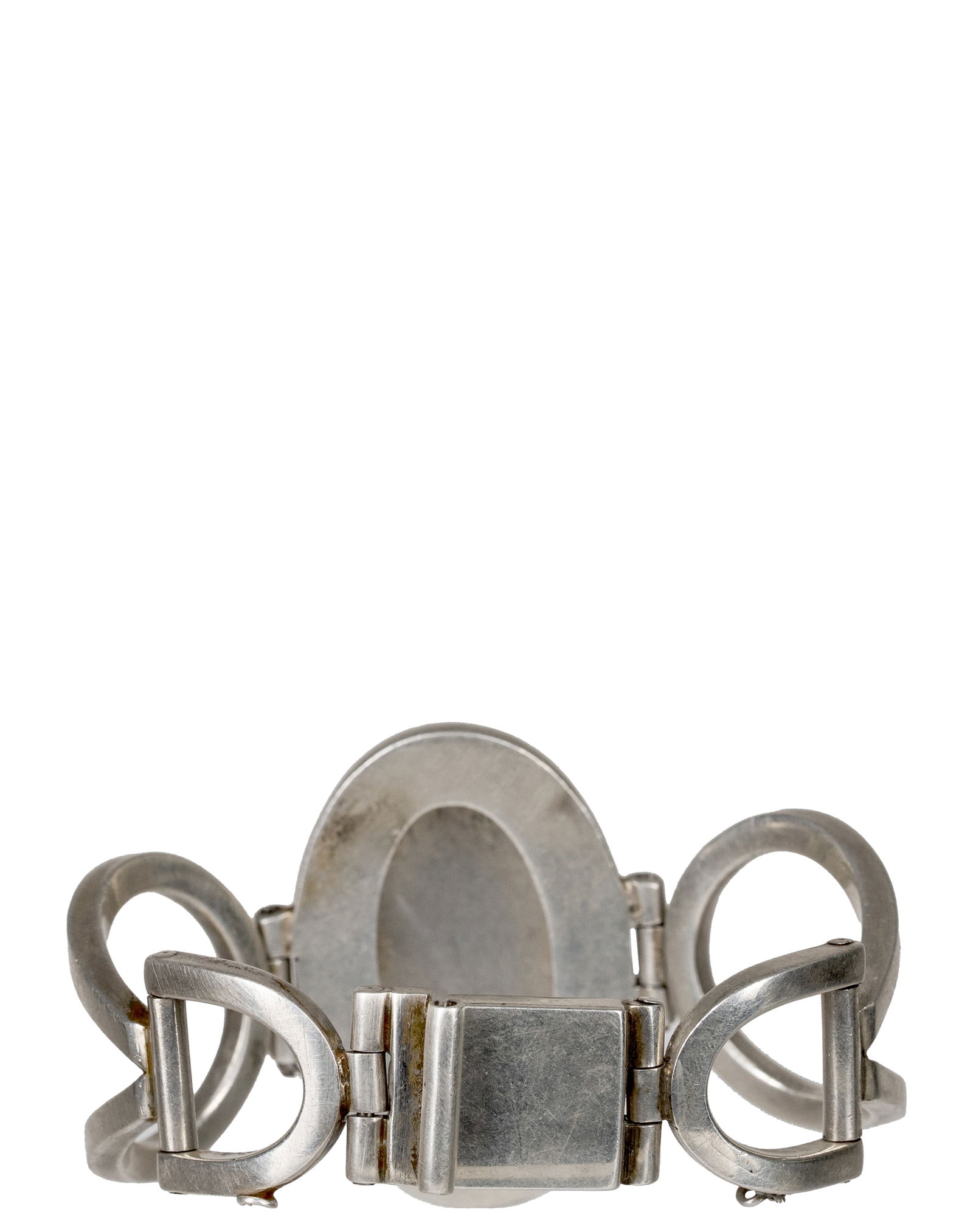 Silver bracelet with blue enamel - 2