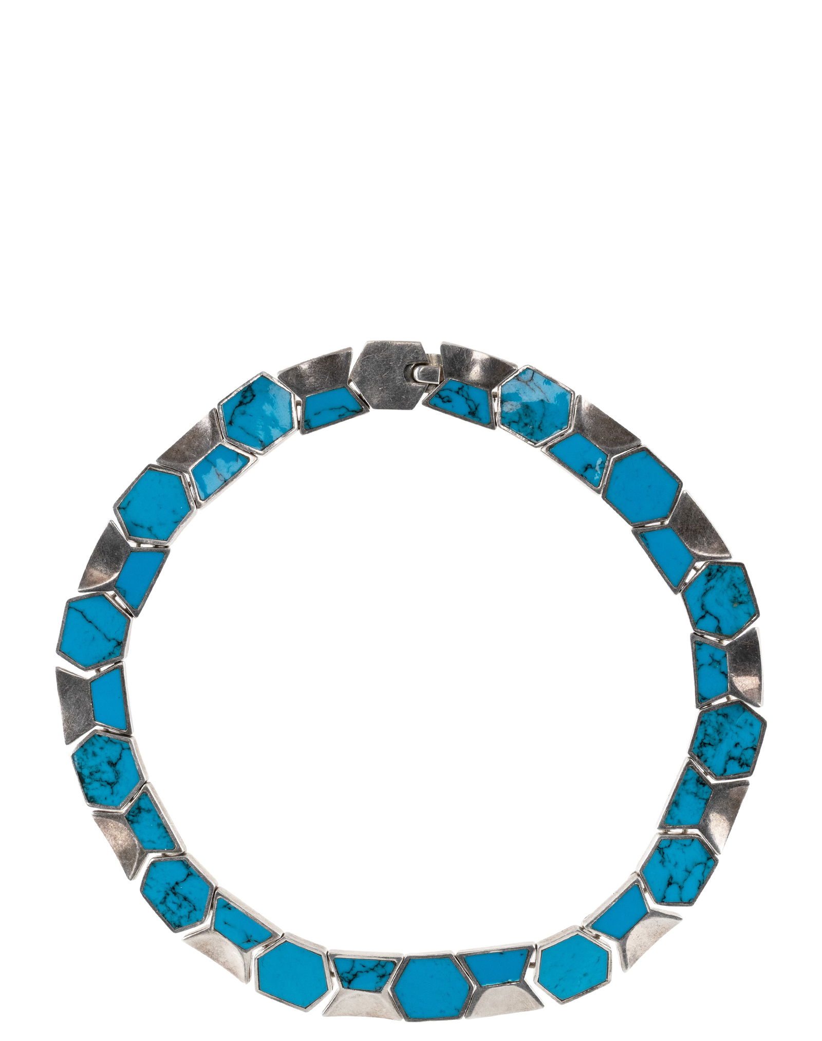 TL-105 - Silver design Necklace: TL-105 Mexico Collier en argent Design Argent 950 collier modernist pesant 131.8gr Dimension: 18" long x 5/8" large 45.5cm long x 1.2cm wide ------------- TL-105 Mexico Silver design Necklace 