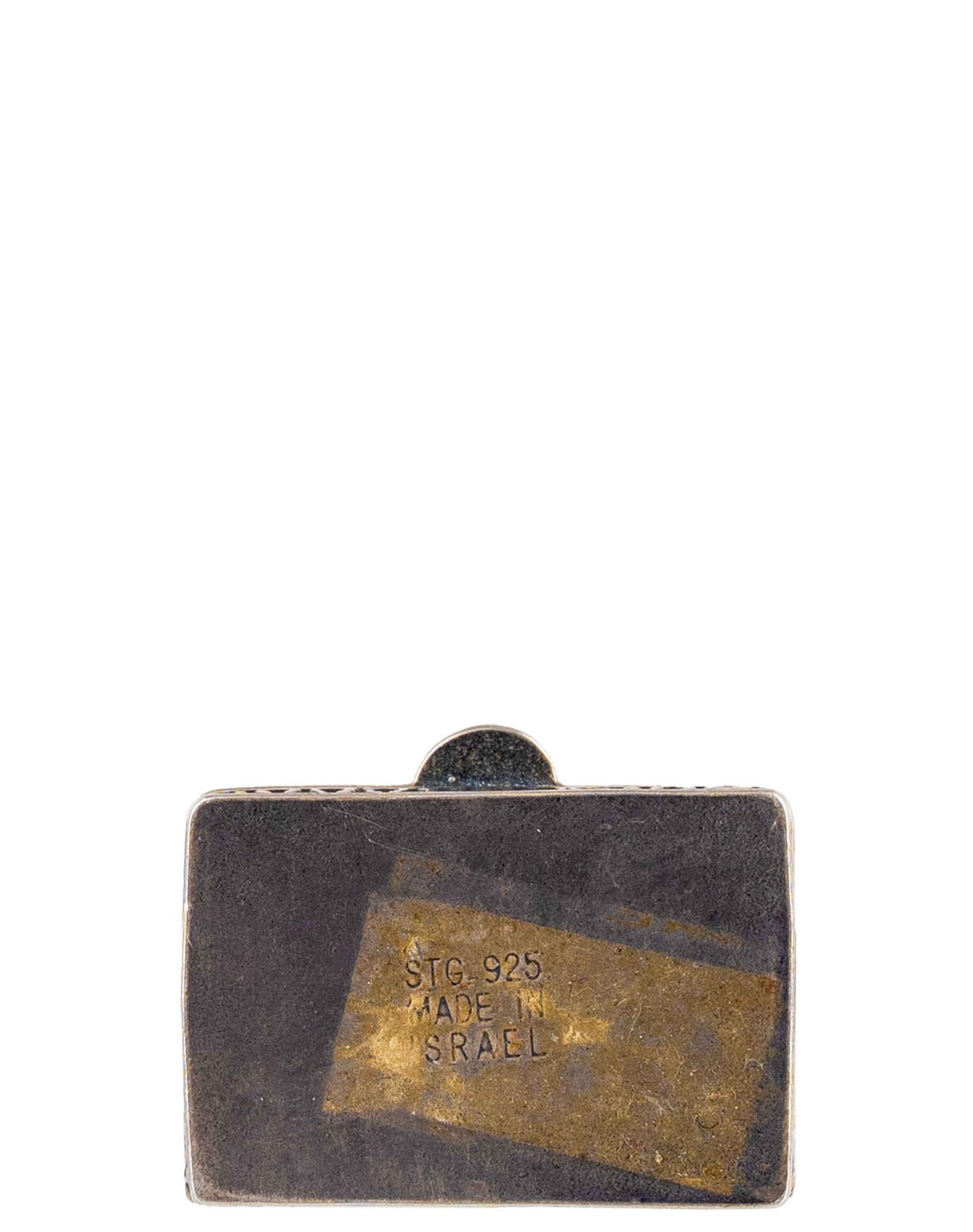 Vintage Israeli, Filligrane Sterling Silver and Onyx Pills Box - 3