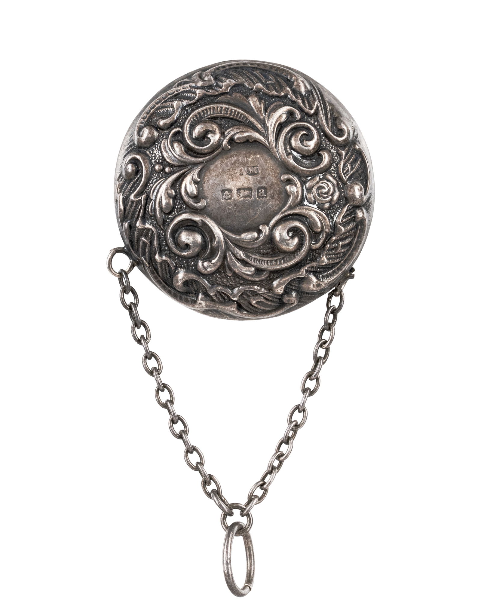 Antique British Sterling Silver Pills Box - 2